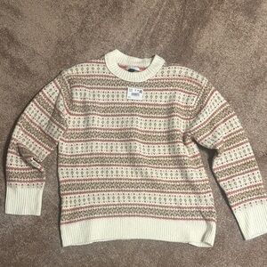 Women’s American Eagle Cream Patterned Sweater